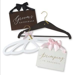 Bride & Groom Hanger and Sign set